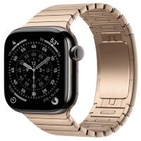 Apple Watch Series 11 GPS + Cellular 42mm Slate Tit. Case w. Gold Link Bracelet (MF9K4+MXMC3)
