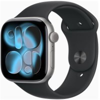 Apple Watch Series 11 GPS + Cellular 46mm Space Grey Alu. Case w. Black S. Band - S/M (MFC94)