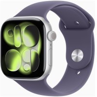 Apple Watch Series 11 GPS + Cellular 46mm Silver Alu. Case w. Purple Fog S. Band - M/L (MFCR4)