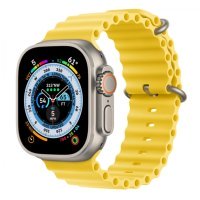 Apple Watch Ultra GPS + Cellular 49mm Titanium Case with Yellow Ocean Band (MNH93/MNHG3)