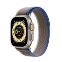 Apple Watch Ultra GPS + Cellular 49mm Titanium Case With Blue/Gray Trail Loop - S/M (MNHE3/MNHL3)