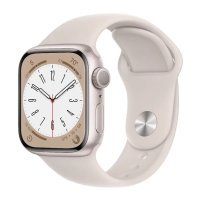 Apple Watch Series 8 GPS 41mm Starlight Aluminum Case with Starlight Sport Band (MNP63)