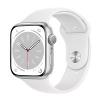 Apple Watch Series 8 GPS 45mm Silver Aluminum Case with White S. Band (MP6N3)