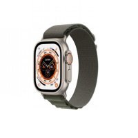 Apple Watch Ultra GPS + Cellular 49mm Titanium Case With Green Alpine Loop - Medium (MQEW3/MQFN3)