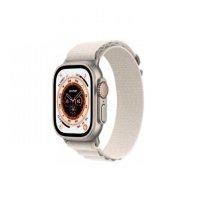 Apple Watch Ultra GPS + Cellular 49mm Titanium Case With Starlight Alpine Loop - Medium (MQF03/MQFR3)
