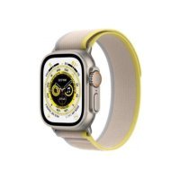 Apple Watch Ultra GPS + Cellular 49mm Titanium Case With Yellow/Beige Trail Loop - M/L (MQF23/MQFU3)
