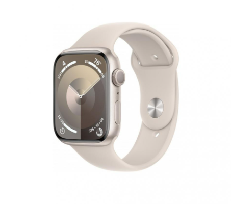Apple Watch Series 9 GPS 41mm Starlight Aluminum Case w. Starlight Sport Band - M/L (MR8U3)