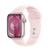Apple Watch Series 9 GPS 41mm Pink Aluminum Case w. Light Pink S. Band - S/M (MR933)