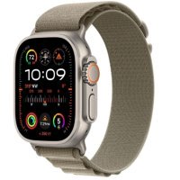 Watch Ultra 2 GPS + Cellular 49mm Titanium Case with Olive Alpine Loop - Small (MREX3/MRFH3)