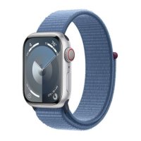Apple Watch Series 9 GPS + Cellular 41mm Silver Alu. Case w. Winter Blue Sport Loop (MRHX3)