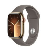 Apple Watch Series 9 GPS + Cellular 41mm Gold S. Steel Case w. Clay S. Band - S/M (MRJ53)