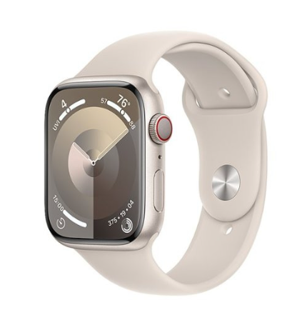 Apple Watch Series 9 GPS + Cellular 45mm Starlight Alu. Case w. Starlight Sport Band - M/L (MRM93)