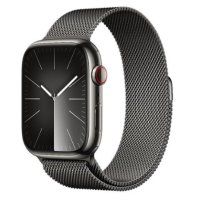 Apple Watch Series 9 GPS + Cellular 45mm Graphite S. Steel Case w. Graphite Milanese Loop (MRMX3)