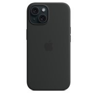 Чехол для iPhone 15 Apple Silicone Case with MagSafe (Black)