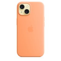Чехол для iPhone 15 Apple Silicone Case with MagSafe (Orange Sorbet)