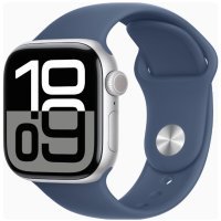 Apple Watch Series 10 GPS 42mm Silver Alu. Case w. Denim Sport Band - S/M (MWWA3)