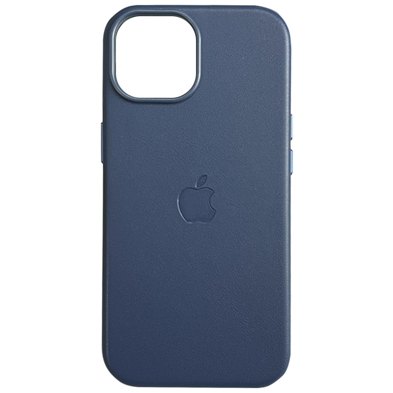 Чехол для iPhone 15 Pro Apple Leather Case with MagSafe (Pacific Blue)