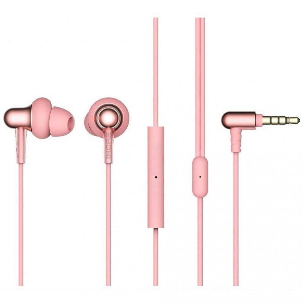 Наушники с микрофоном 1More Stylish Dual-dynamic Driver Mic Pink (E1025-PINK)