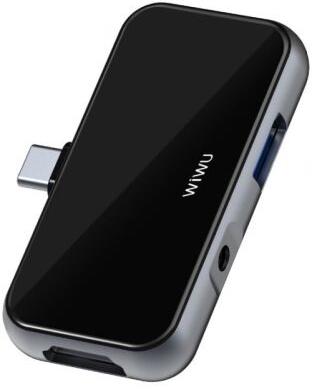 Переходник WiWU HUB Type-C 4-in-1 T5 Pro (Gray)