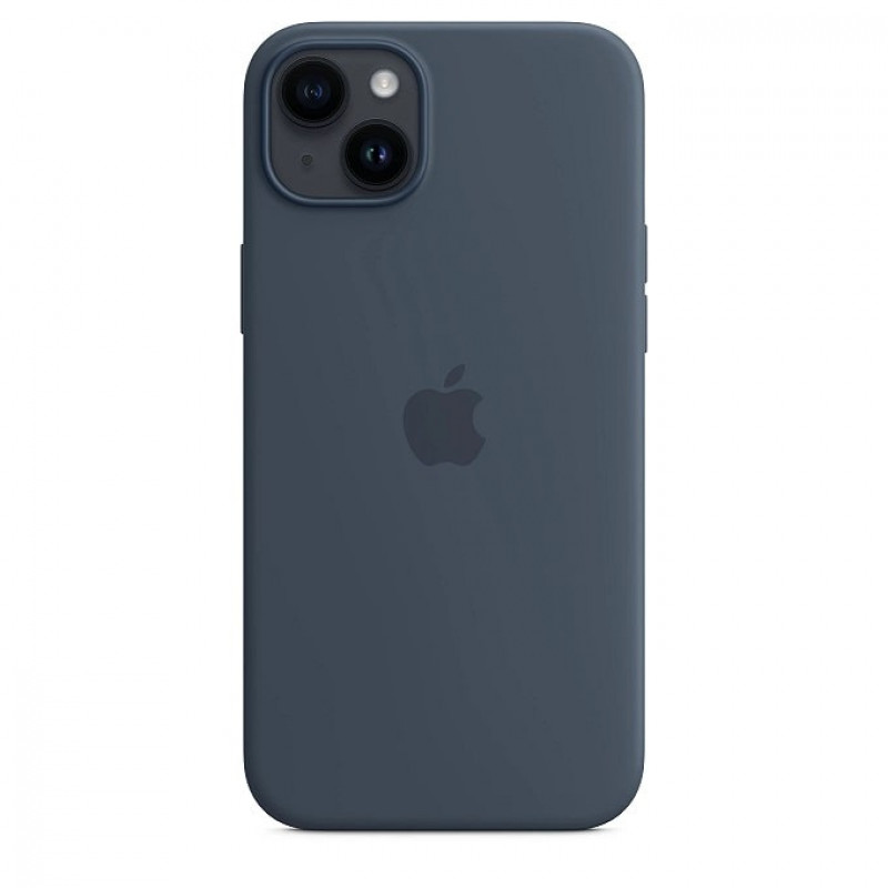 Чехол для iPhone 14 Apple Silicone Case with MagSafe (Storm Blue)