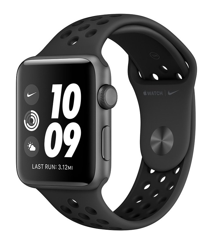 Apple Watch Nike+ Series 3 GPS 42mm Space Gray Aluminum w. Anthracite/BlackSport B. (MTF42FS/A) UACRF