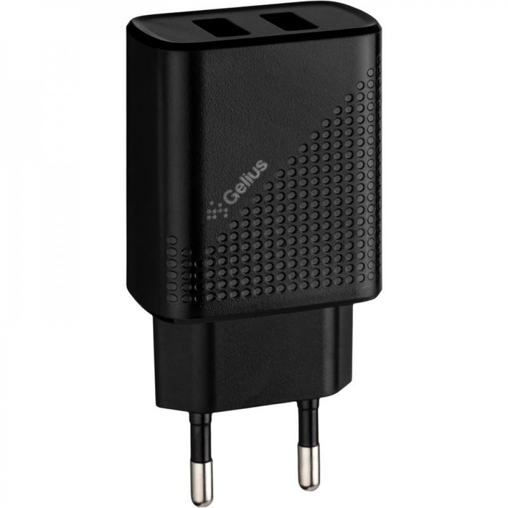 СЗУ Gelius Pro Vogue GP-HC011 2USB 2.4A + Cable MicroUSB Black (12 мес)