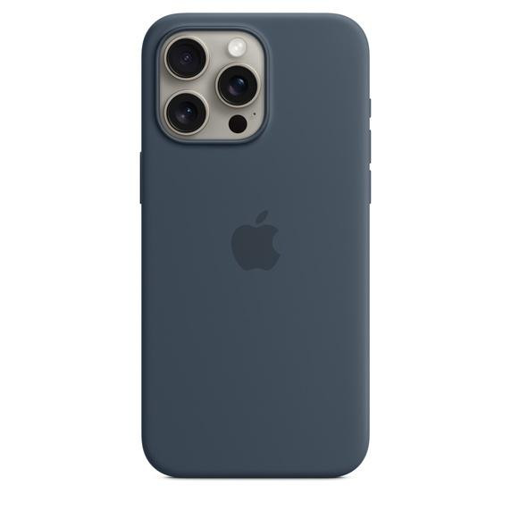 Чехол для iPhone 15 Pro Max Apple Silicone Case with MagSafe (Storm Blue)