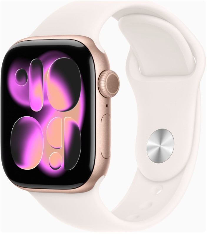 Apple Watch Series 11 GPS 42mm Rose Gold Alu. Case w. Light Blush S. Band - M/L (MEU44)