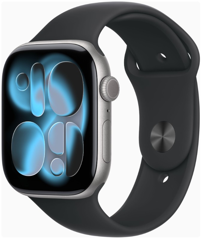 Apple Watch Series 11 GPS 46mm Space Grey Alu. Case w. Black S. Band - M/L (MEV44)