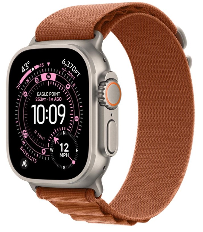 Apple Watch Ultra 3 GPS + Cellular 49mm Natural Tit. Case w. Terra Cotta A. Loop - Medium (MF1V4+MFTC4)