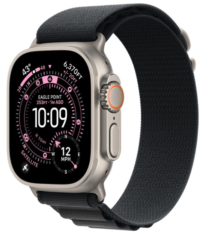 Apple Watch Ultra 3 GPS + Cellular 49mm Natural Tit. Case w. Black Alpine Loop - Small (MF1V4+MFTE4)