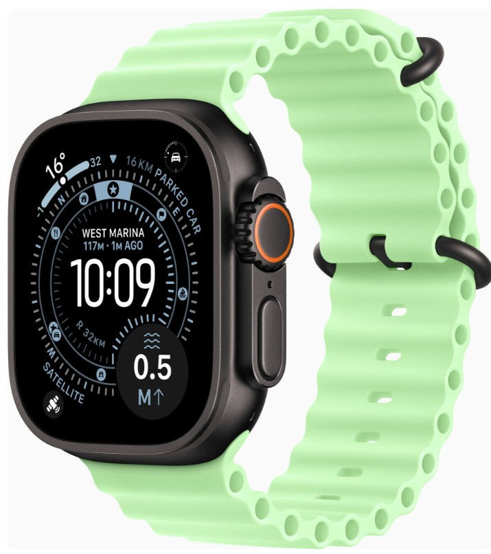 Apple Watch Ultra 3 GPS + Cellular 49mm Black Tit. Case w. Neon Green O. Band (MF254+MGCL4)