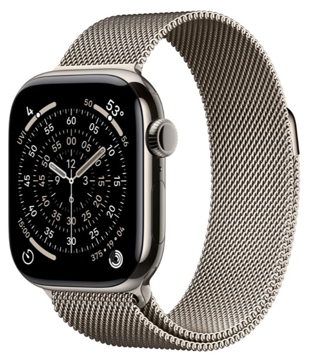 Apple Watch Series 11 GPS + Cellular 42mm Natural Tit. Case w. Natural Milanese Loop (MF8P4)