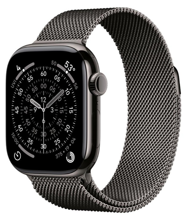 Apple Watch Series 11 GPS + Cellular 42mm Slate Tit. Case w. Slate Milanese Loop (MF9K4+MGJ14)
