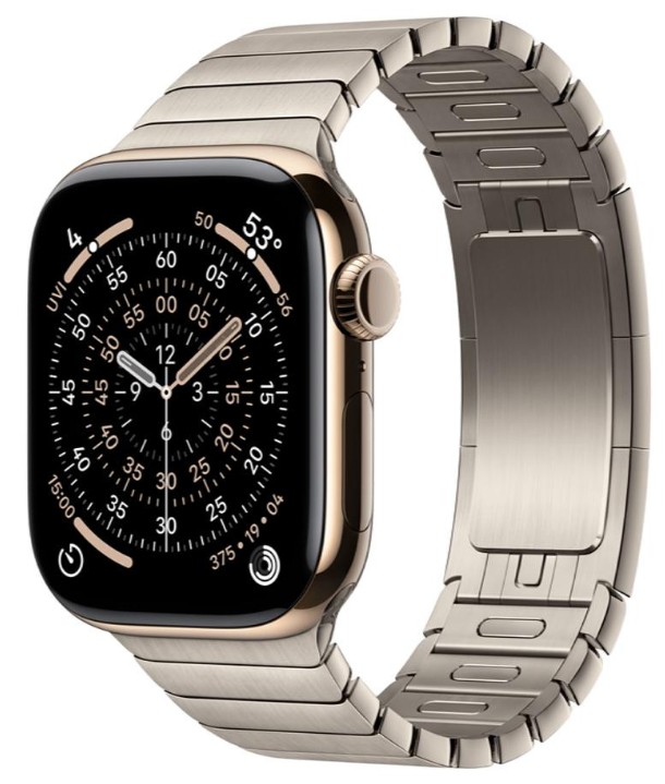 Apple Watch Series 11 GPS + Cellular 42mm Gold Tit. Case w. Natural Link Bracelet (MF9M4+MXMA3)