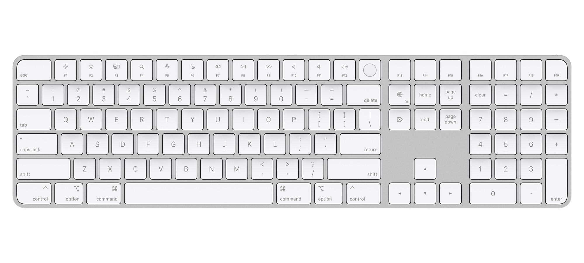 Клавиатура Apple Magic Keyboard with Touch ID and Numeric Keypad for Mac models with Apple silicon (MK2C3)
