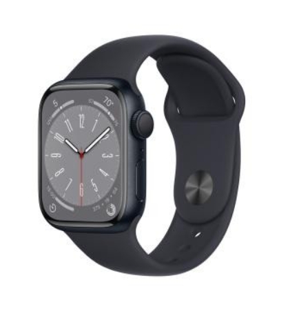 Apple Watch Series 8 GPS 45mm Midnight Aluminum Case w. Midnight Sport Band (MNP13)