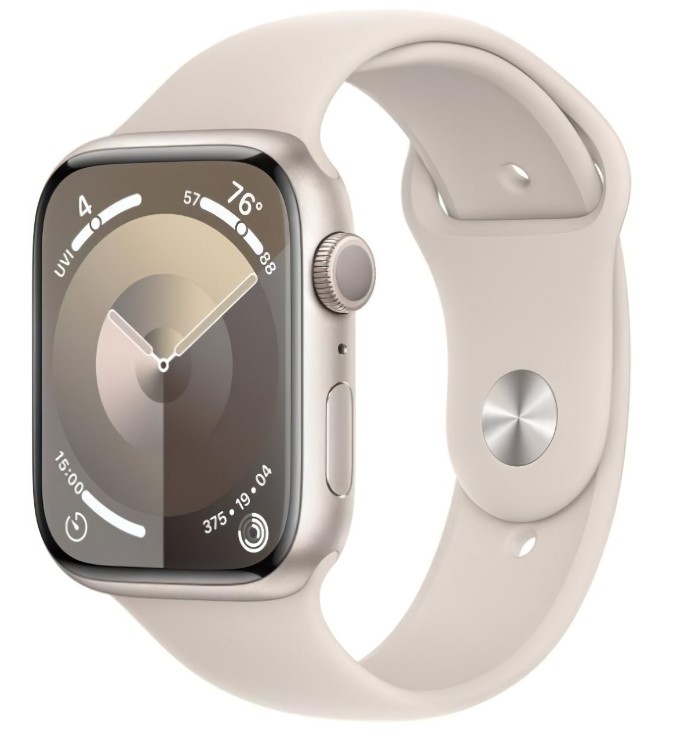 Apple Watch Series 9 GPS 41mm Starlight Aluminum Case w. Starlight Sport Band - S/M (MR8T3) (Open Box)