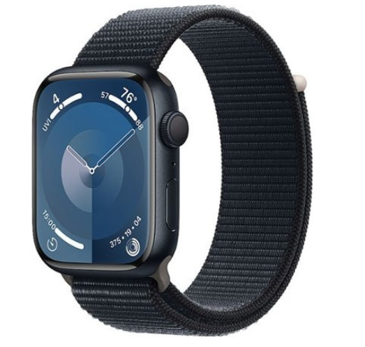 Apple Watch Series 9 GPS 45mm Midnight Aluminum Case w. Midnight S. Loop (MR9C3)
