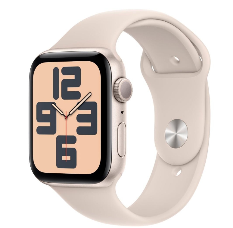 Apple Watch SE 2 GPS 44mm Starlight Aluminium Case with Starlight Sport Band M/L (MRE53)