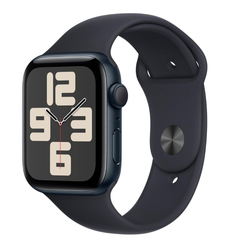 Apple Watch SE 2 GPS 44mm Midnight Aluminium Case with Midnight Sport Band S/M (MRE73)