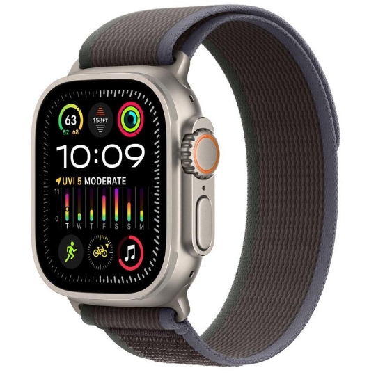 Watch Ultra 2 GPS + Cellular 49mm Titanium Case with Blue/Black Trail Loop - S/M (MRF53)