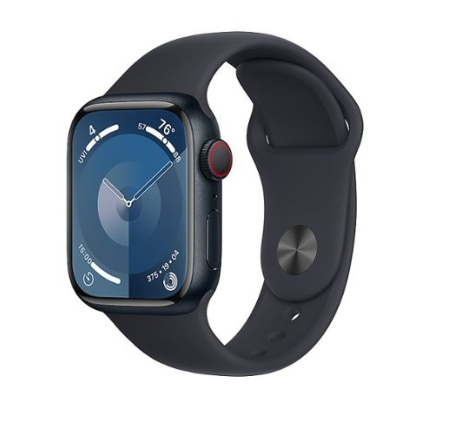 Apple Watch Series 9 GPS + Cellular 41mm Midnight Alu. Case w. Midnight Sport Band - S/M (MRHR3)