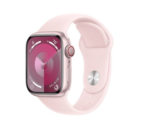 Apple Watch Series 9 GPS + Cellular 41mm Pink Alu. Case w. Light Pink Sport Band - M/L (MRJ03)