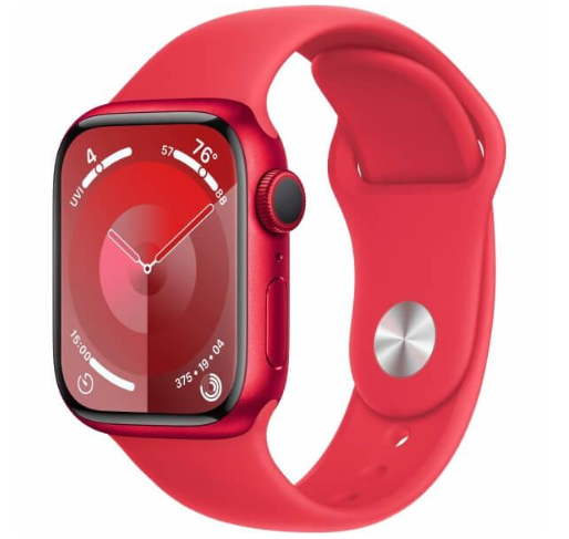 Apple Watch Series 9 GPS 41mm PRODUCT RED Alu. Case w. PRODUCT RED Sport Band - S/M (MRXG3)