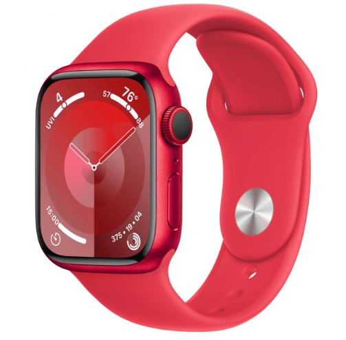 Apple Watch Series 9 GPS + Cellular 41mm PRODUCT RED Alu. Case w. PRODUCT RED Sport Band - M/L (MRY83)