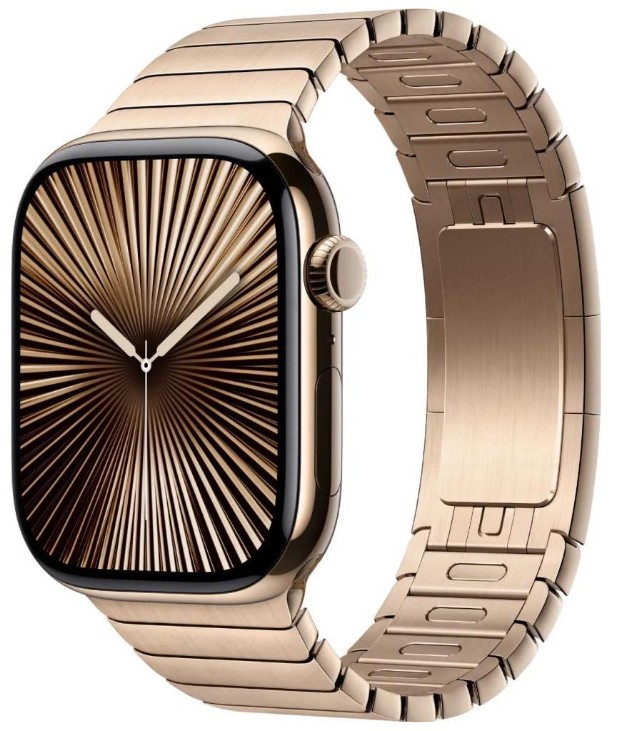 Apple Watch Series 10 GPS + Cellular 42mm Gold Titanium Case w. Gold Link Bracelet (MX0N3+MXMC3)