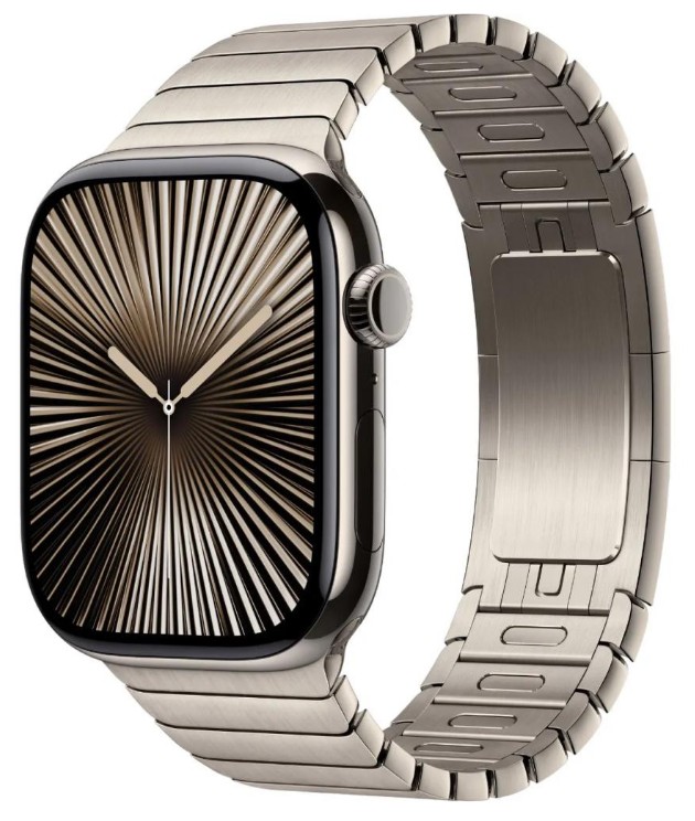 Apple Watch Series 10 GPS + Cellular 46mm Natural Titanium Case w. Natural Link Bracelet (MX163+MXMF3)