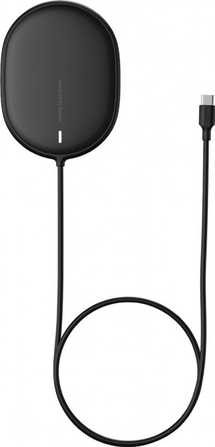 Безпроводное зарядное устройство Baseus Light Magnetic Wireless Charger Black (WXQJ-01)