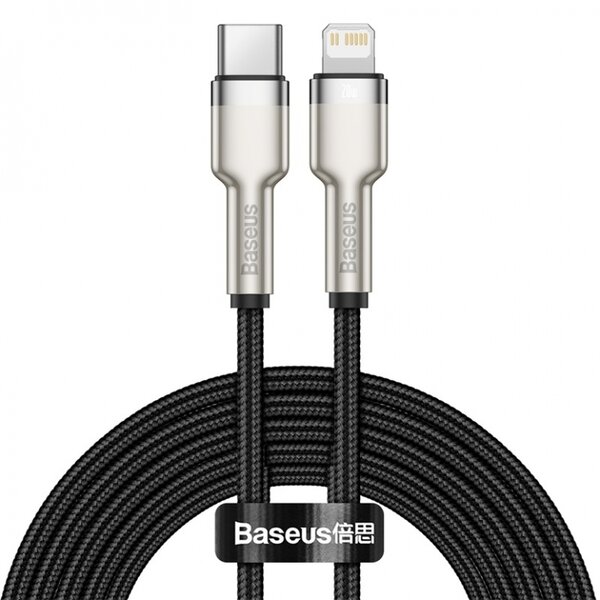 Кабель Baseus Cafule Metal Type-C to Lightning PD 20W 1m (Black)